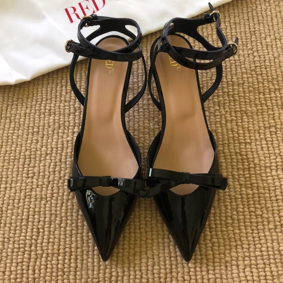 RED Valentino Shoes - REDValentino black patent leather kitten heels